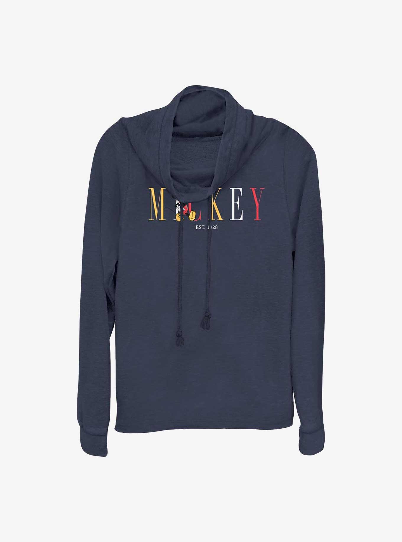 Disney Mickey Mouse Classic Mickey Cowl Neck Long-Sleeve Top