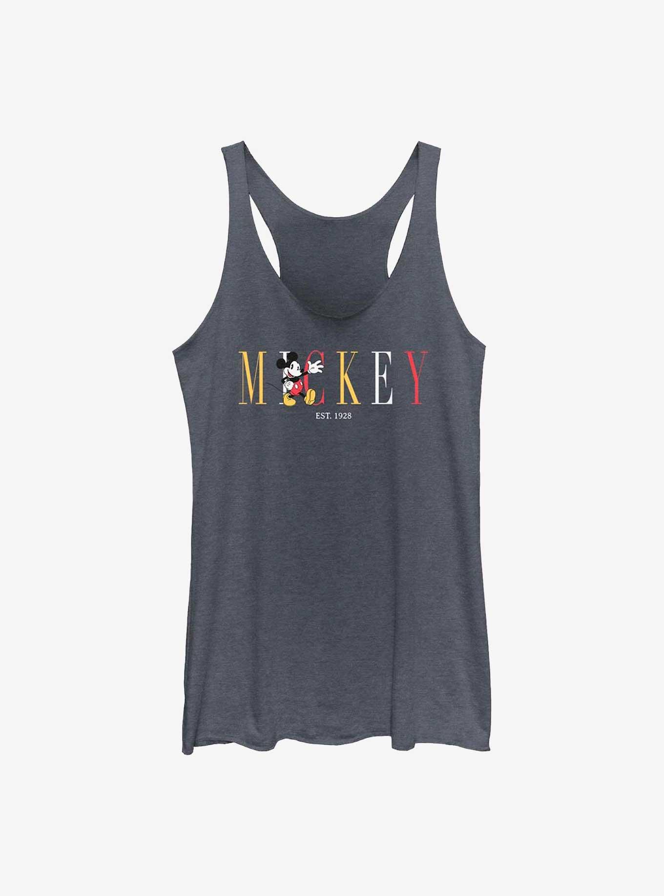 Disney Mickey Mouse Classic Mickey Girls Tank, NAVY HTR, hi-res