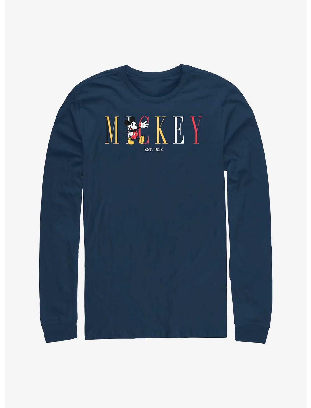 Disney Mickey Mouse Classic Mickey Long-Sleeve T-Shirt, NAVY, hi-res