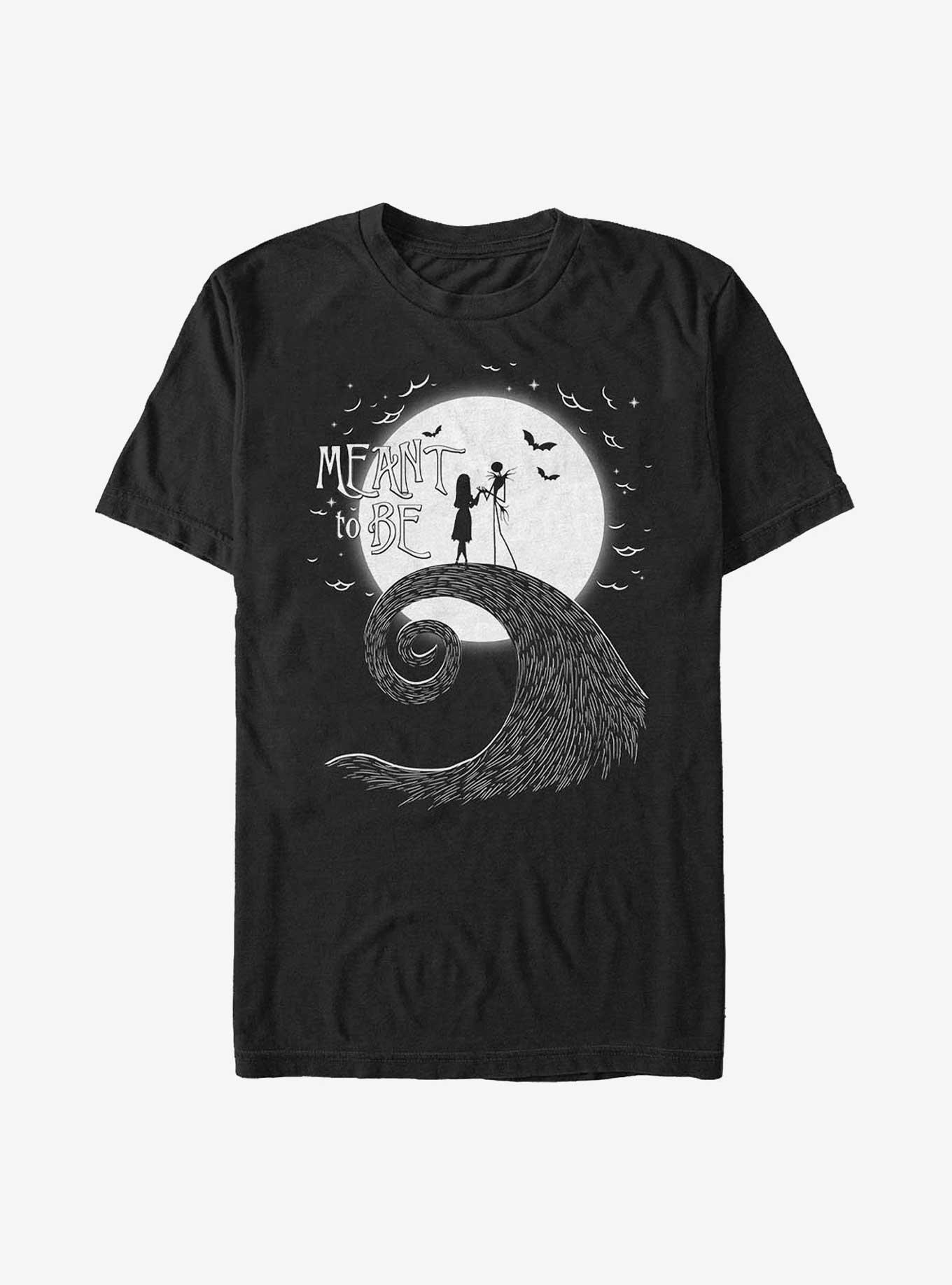 The Nightmare Before Christmas Jack & Sally Meant To Be Extra Soft T-Shirt, BLACK, hi-res