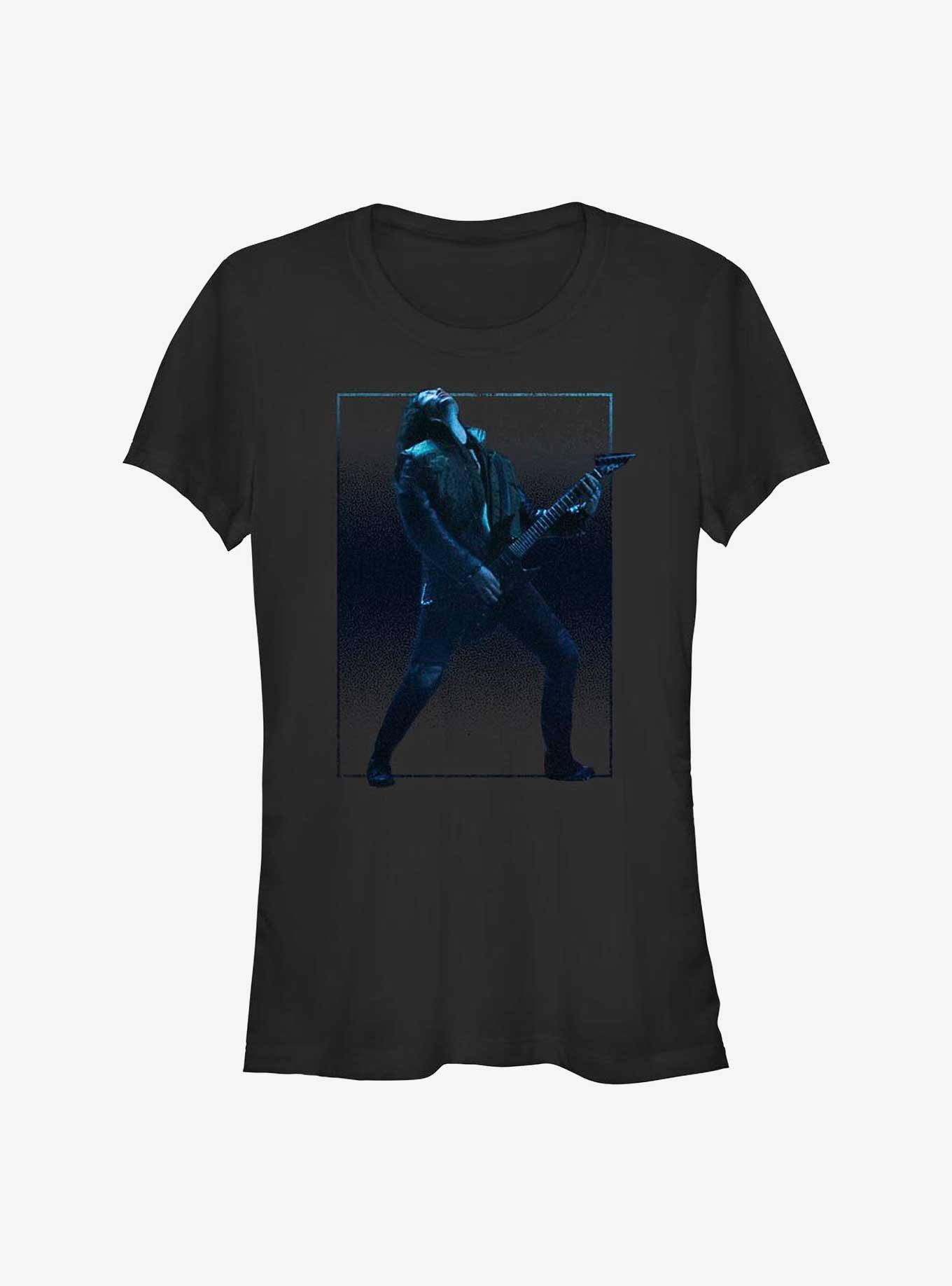 Stranger Things Eddie Munson Guitar Solo Girls T-Shirt, BLACK, hi-res