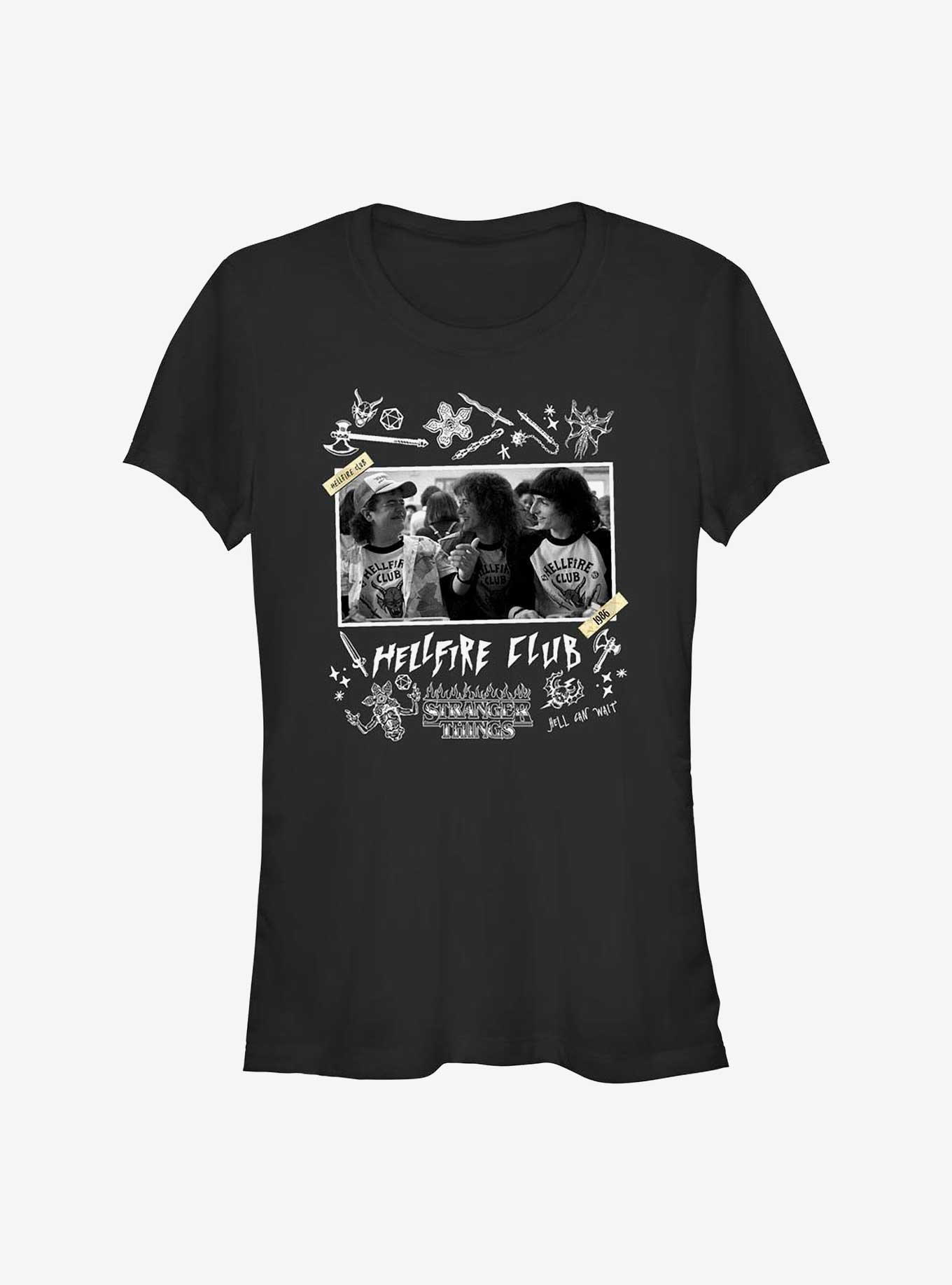 Stranger Things Hellfire Club Scrapbook Girls T-Shirt