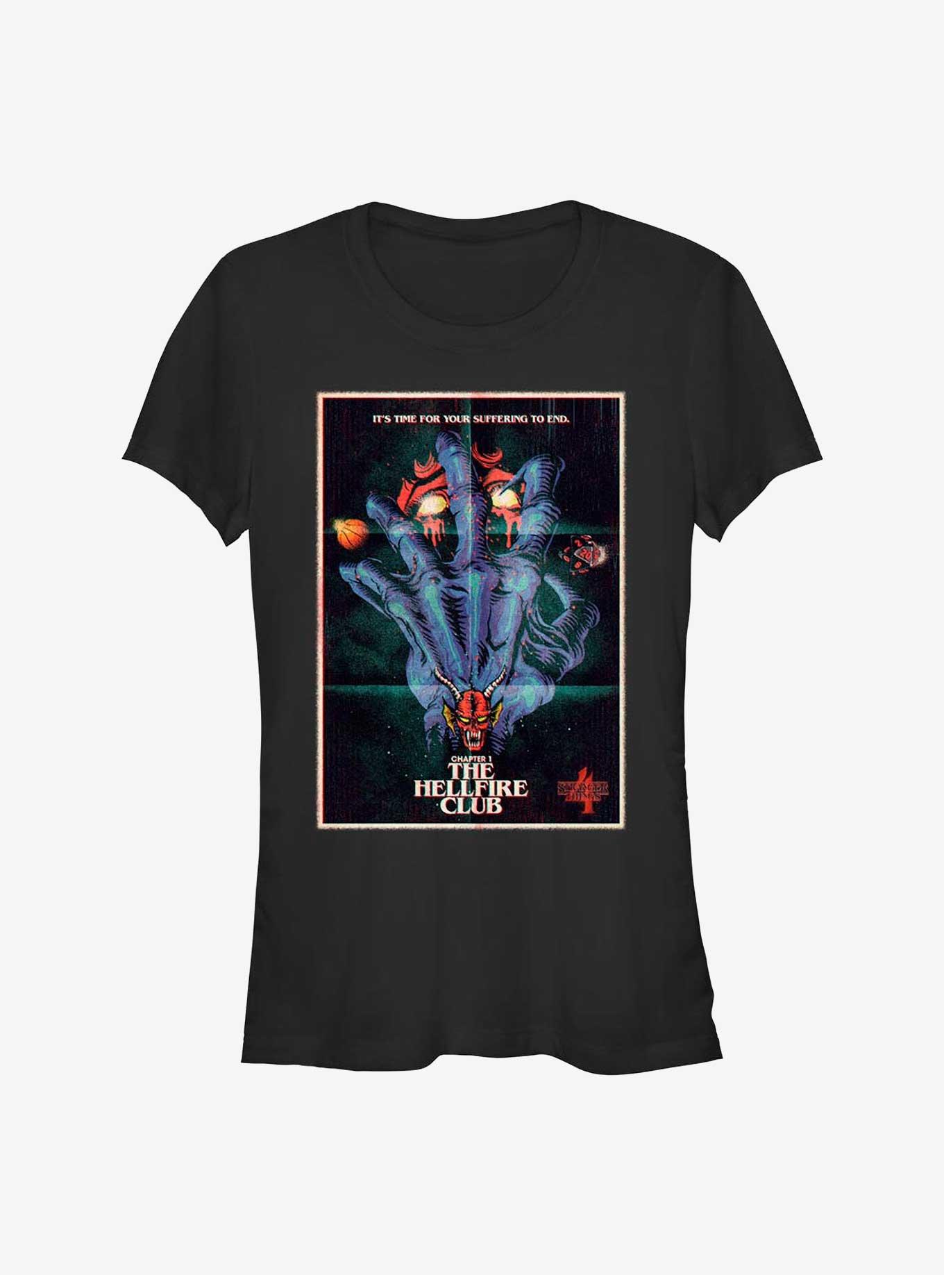 Stranger Things x Butcher Billy The Hellfire Club Girls T-Shirt, BLACK, hi-res