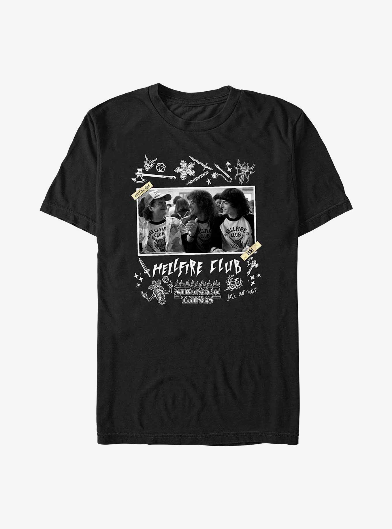 Stranger Things Hellfire Club Scrapbook T-Shirt, BLACK, hi-res