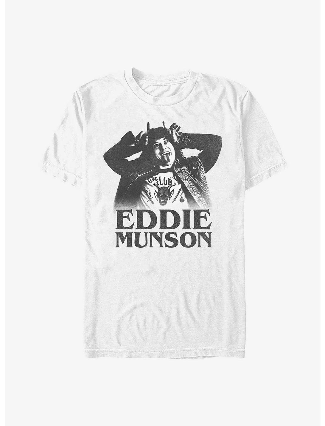 Stranger Things Eddie Munson Horns T-Shirt, WHITE, hi-res