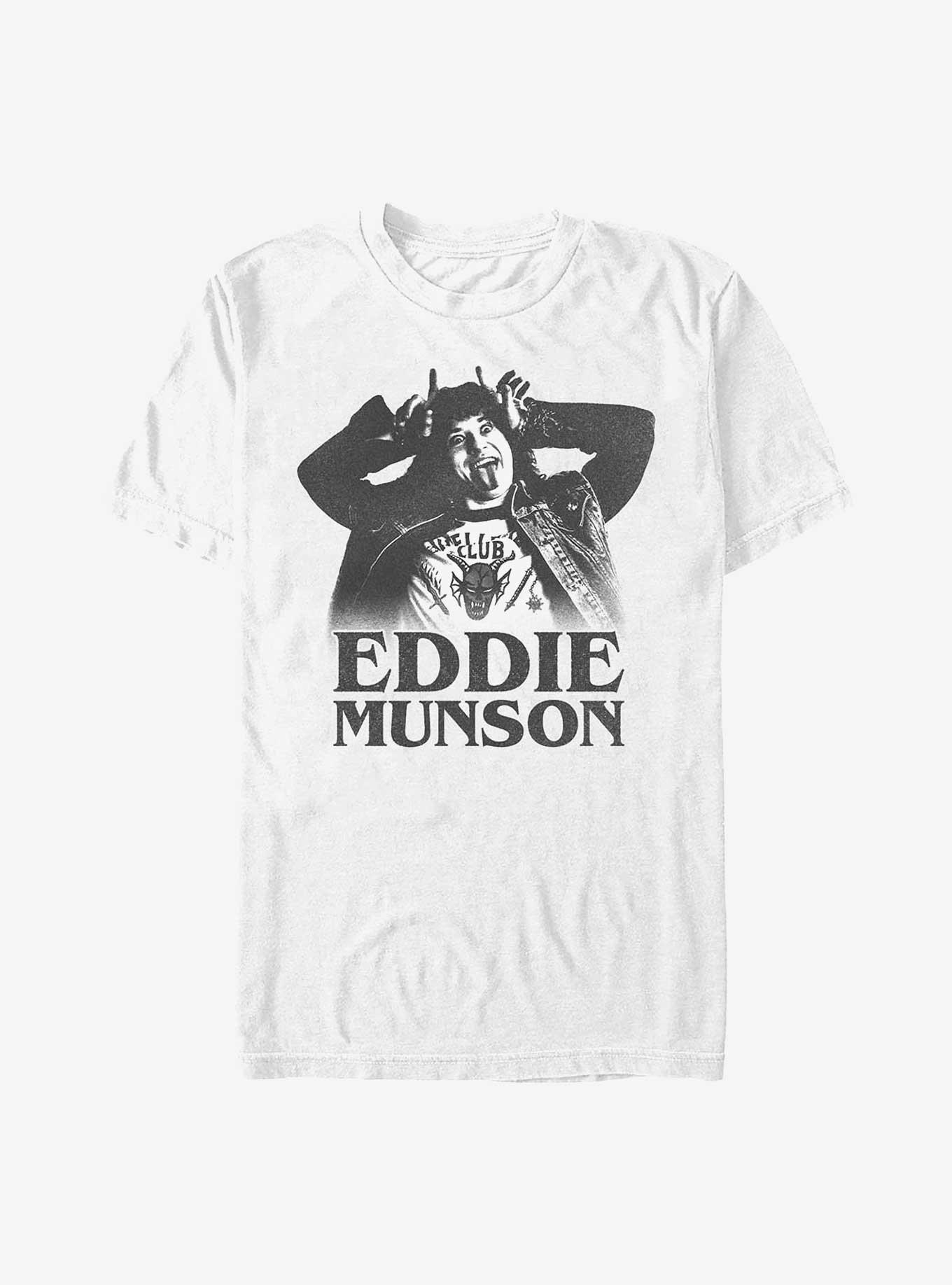 Stranger Things Eddie Munson Horns T-Shirt, WHITE, hi-res