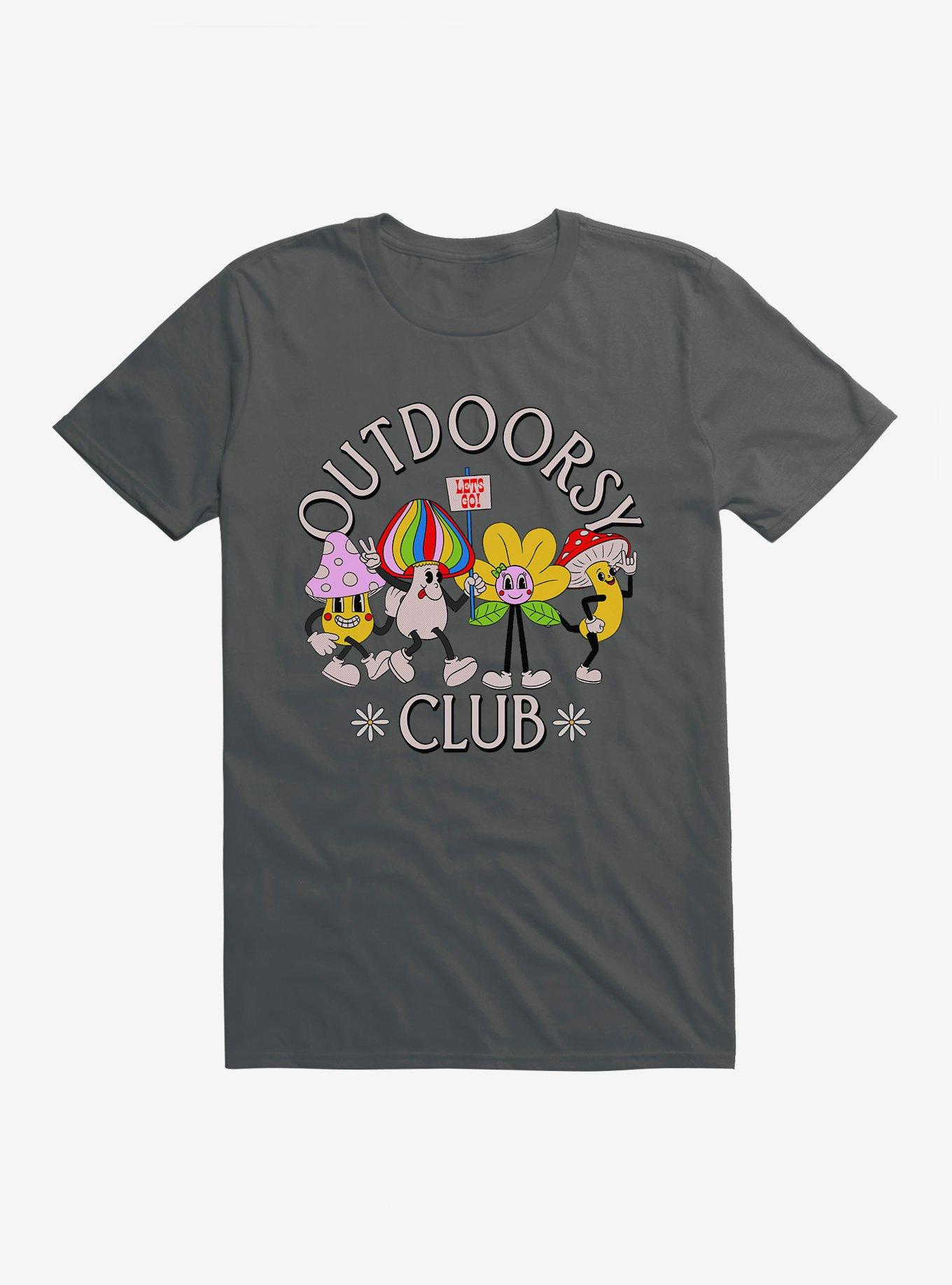 Cottagecore Outdoorsy Club T-Shirt, CHARCOAL, hi-res