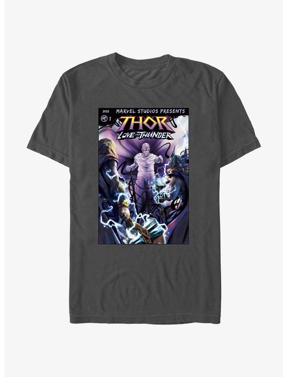 Marvel Thor: Love And Thunder Gorr Comic Cover T-Shirt, CHARCOAL, hi-res