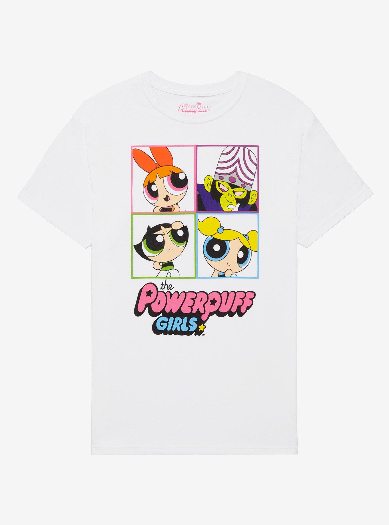The Powerpuff Girls Grid Boyfriend Fit Girls T-Shirt, MULTI, hi-res
