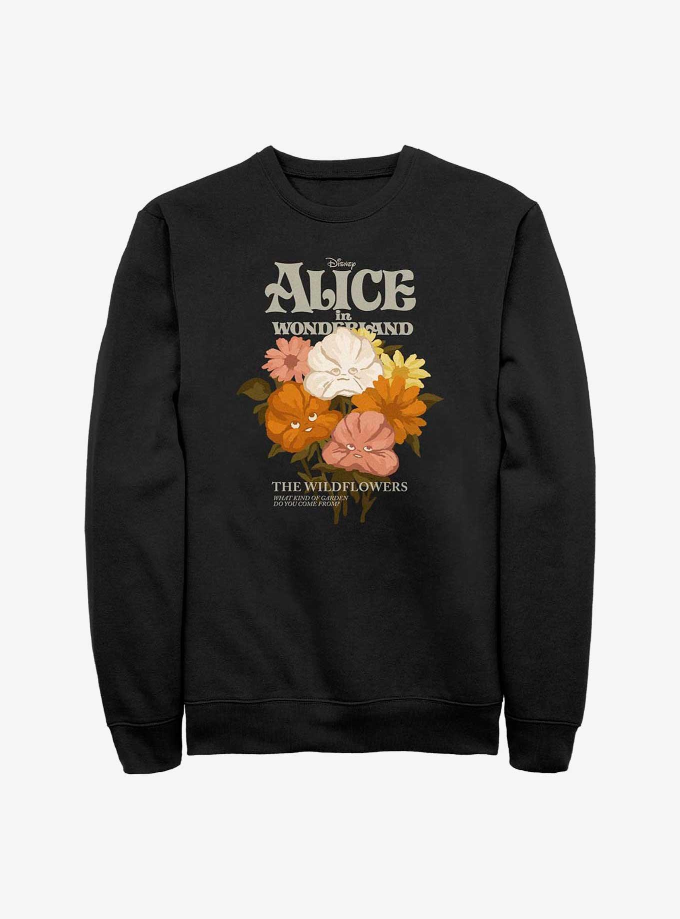 Disney Alice in Wonderland The Wildflowers Sweatshirt, BLACK, hi-res