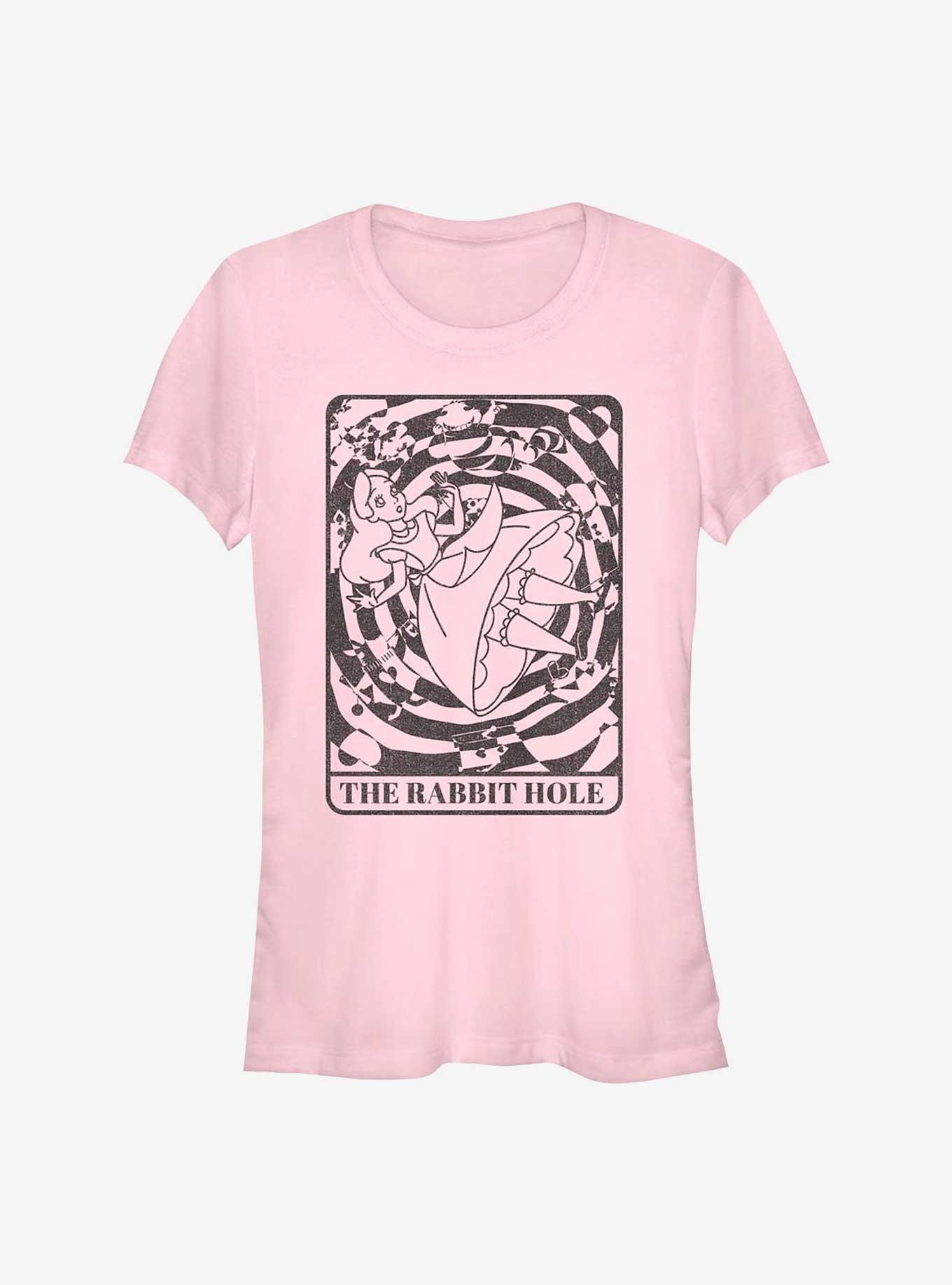 Disney Alice in Wonderland The Rabbit Hole Card Girls T-Shirt, LIGHT PINK, hi-res