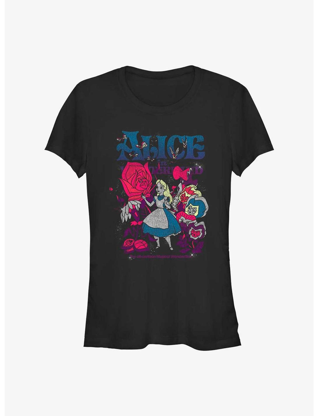 Disney Alice in Wonderland Technicolor Wonderland Girls T-Shirt, BLACK, hi-res