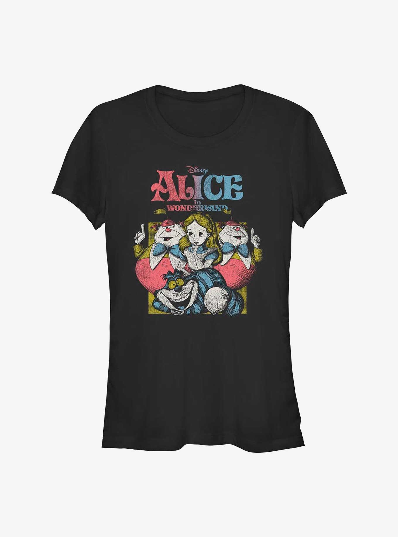 Disney Alice in Wonderland Vintage Alice Girls T-Shirt, BLACK, hi-res