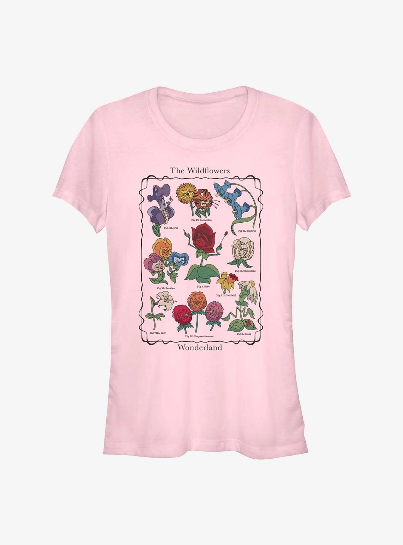 Disney Alice in Wonderland Wildflowers Chart Girls T-Shirt, , hi-res