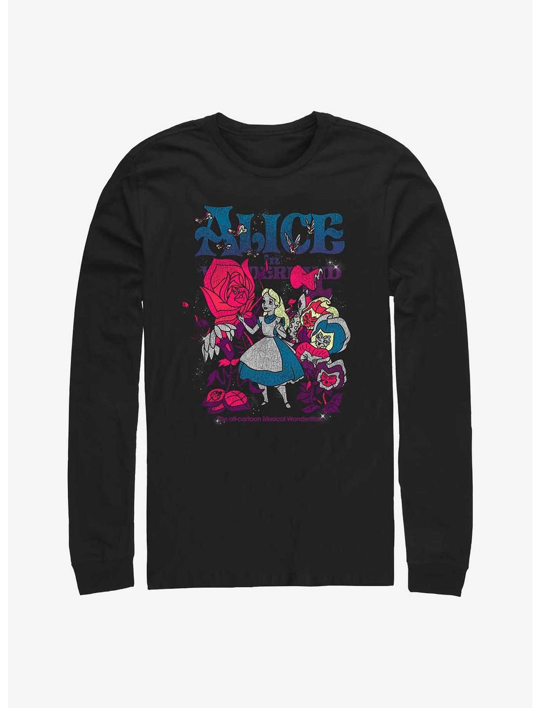 Disney Alice in Wonderland Technicolor Wonderland Long-Sleeve T-Shirt, BLACK, hi-res