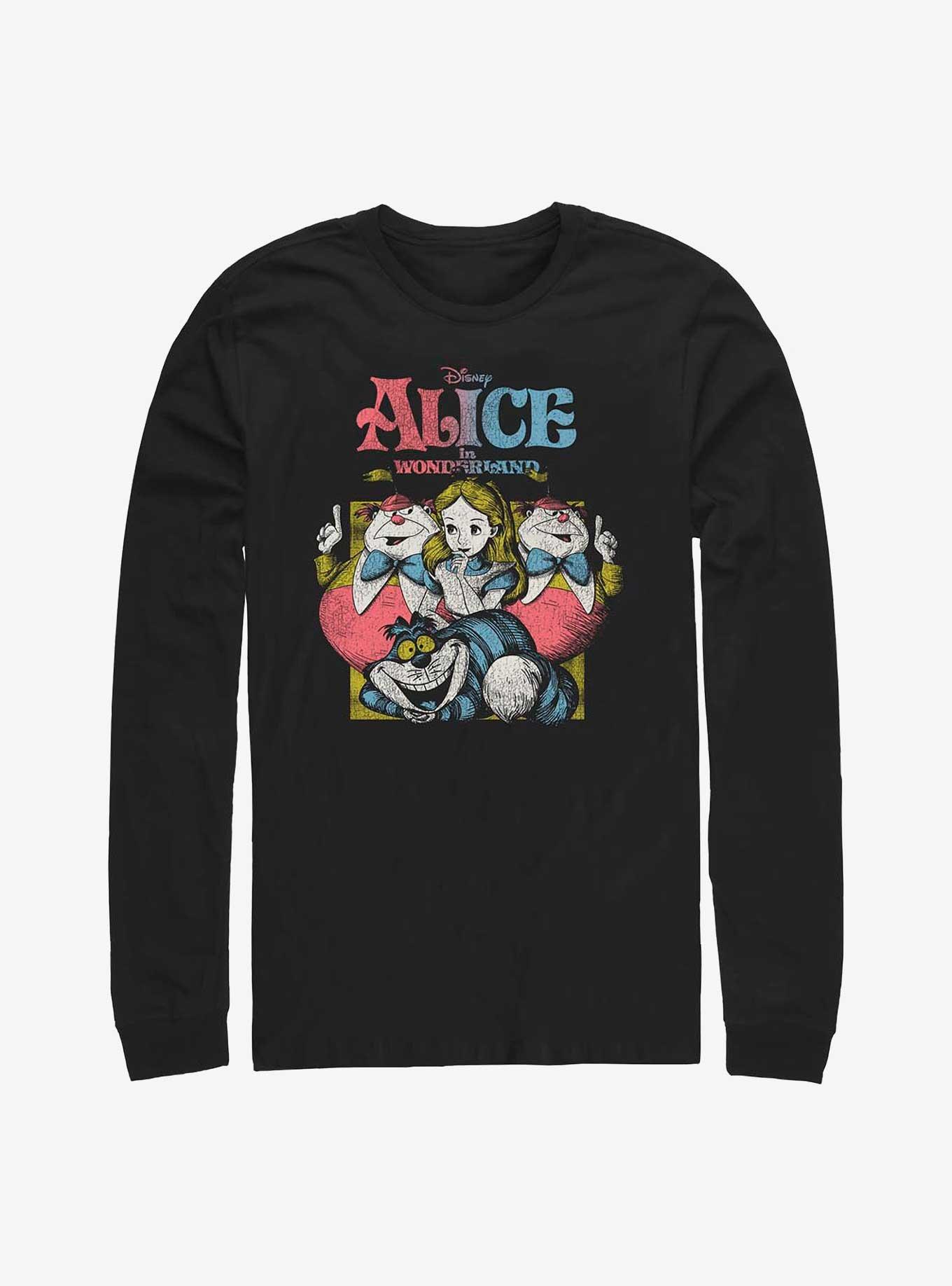 Disney Alice in Wonderland Vintage Alice Long-Sleeve T-Shirt, BLACK, hi-res