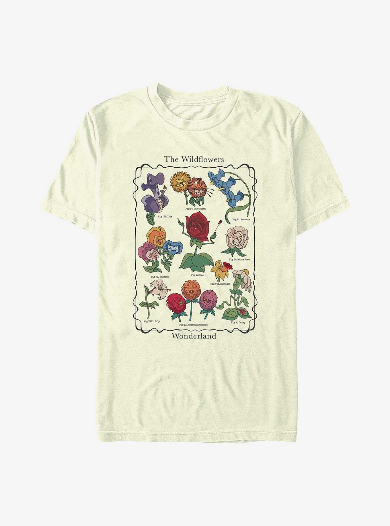 Disney Alice in Wonderland Wildflowers Chart T-Shirt, , hi-res