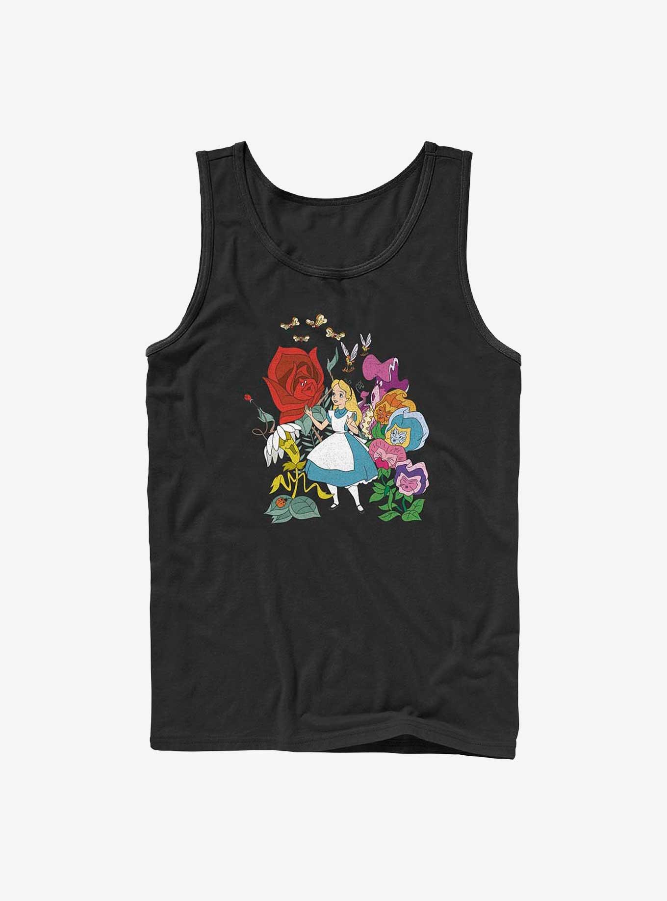 Disney Alice in Wonderland Flower Afternoon Tank, BLACK, hi-res