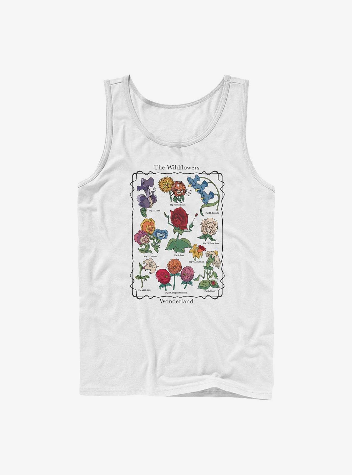 Disney Alice in Wonderland Wildflowers Chart Tank, WHITE, hi-res