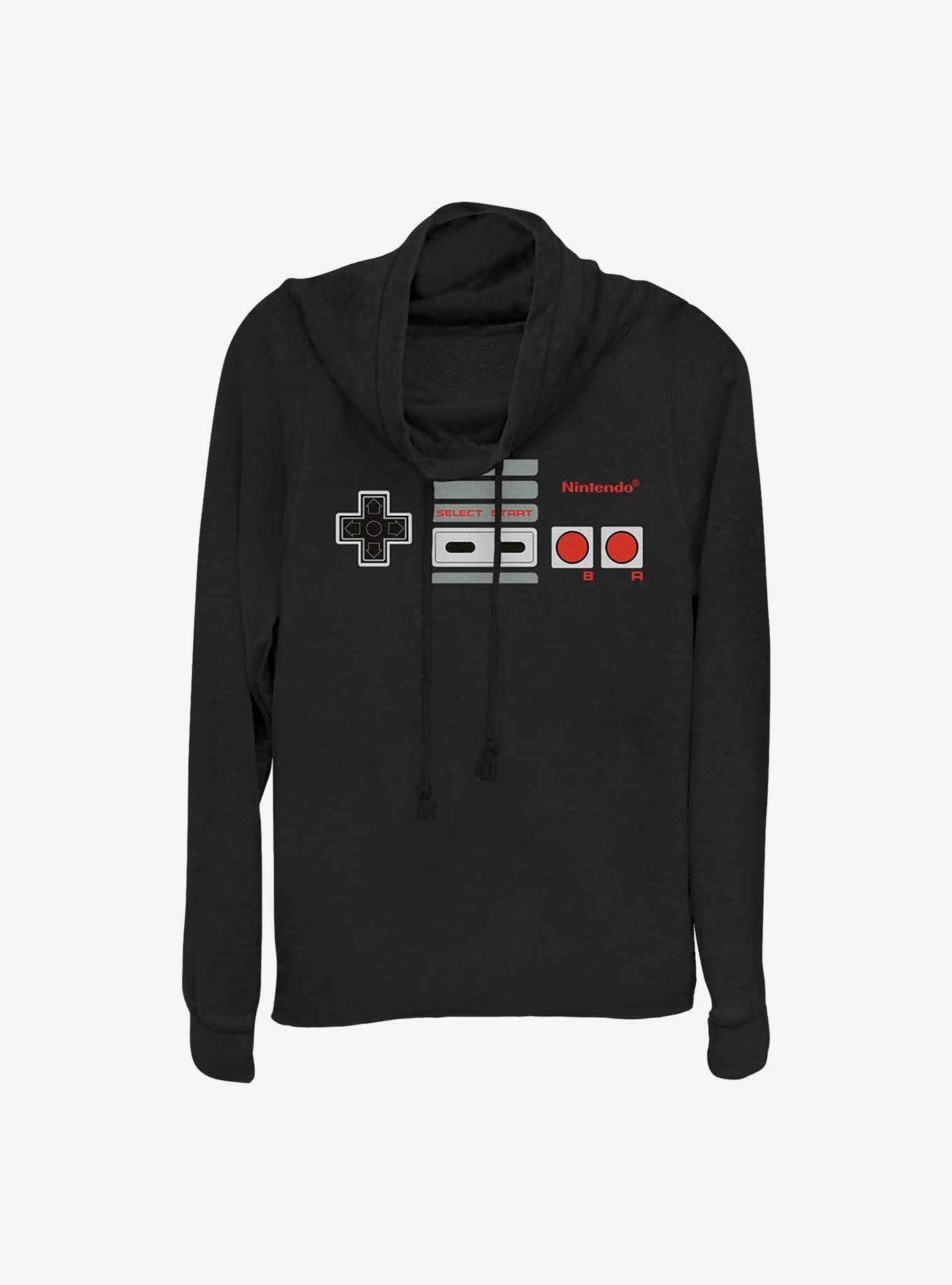 Nintendo NES Controller Cowl Neck Long-Sleeve Top, , hi-res