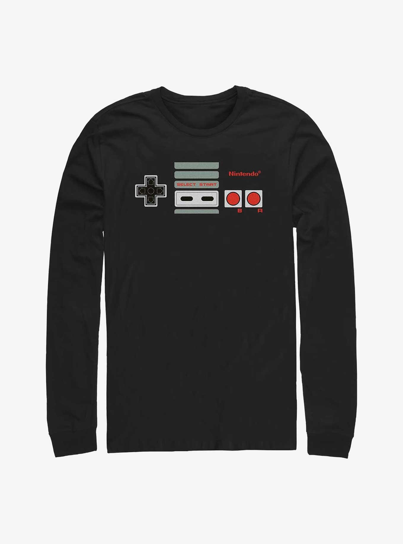 Nintendo NES Controller Long-Sleeve T-Shirt, BLACK, hi-res