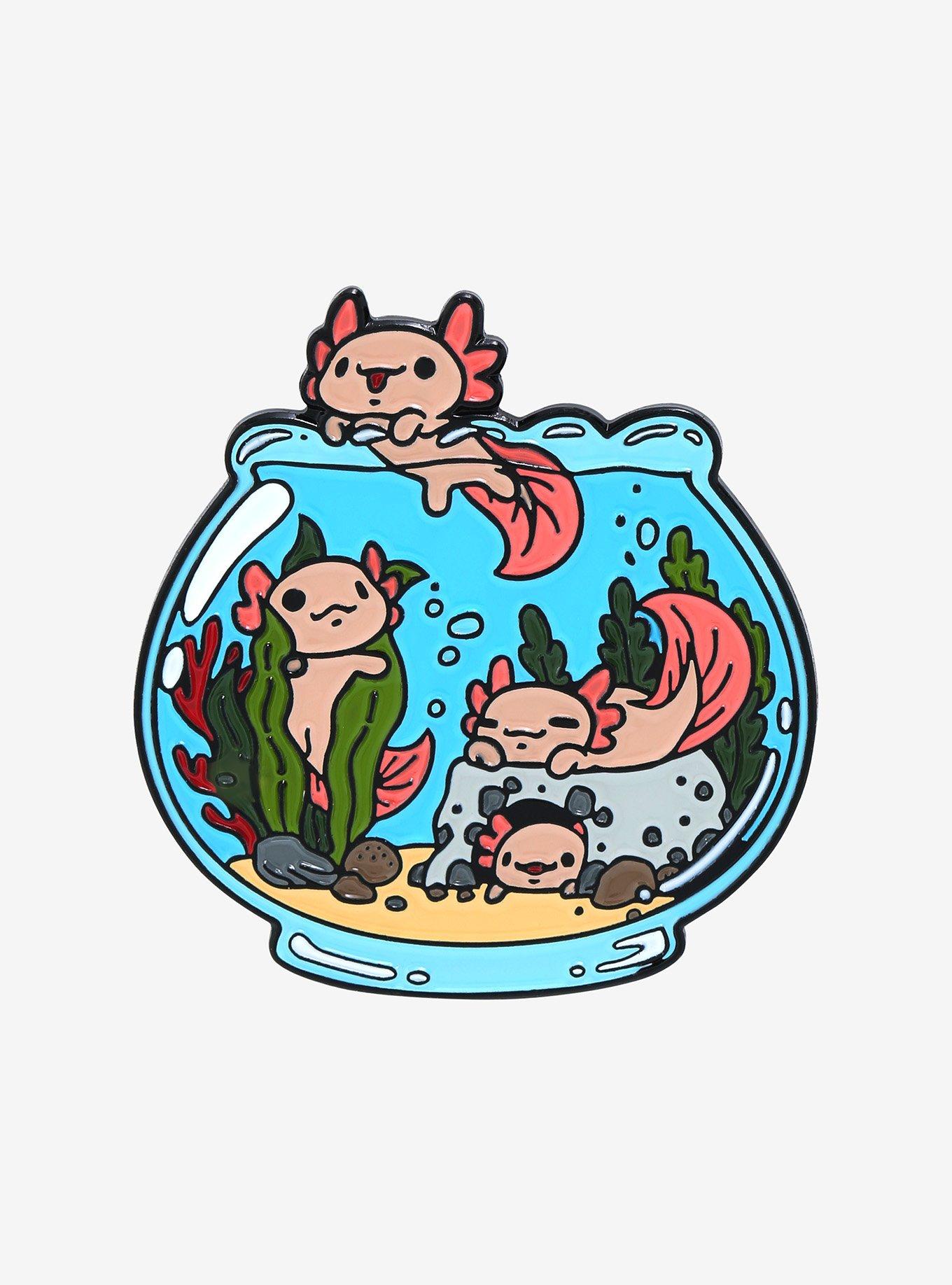 Axolotls in an Aquarium Enamel Pin - BoxLunch Exclusive, , hi-res