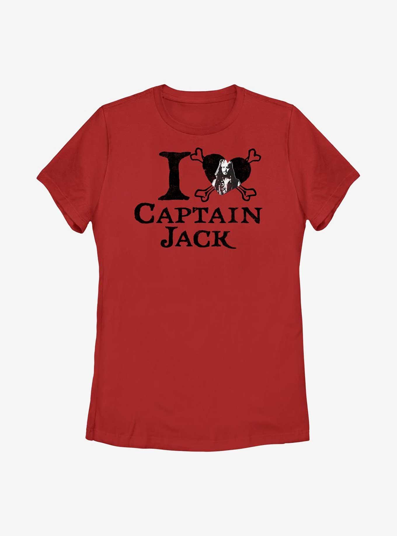 Disney Pirates of the Caribbean Captain Jack Love Womens T-Shirt, , hi-res