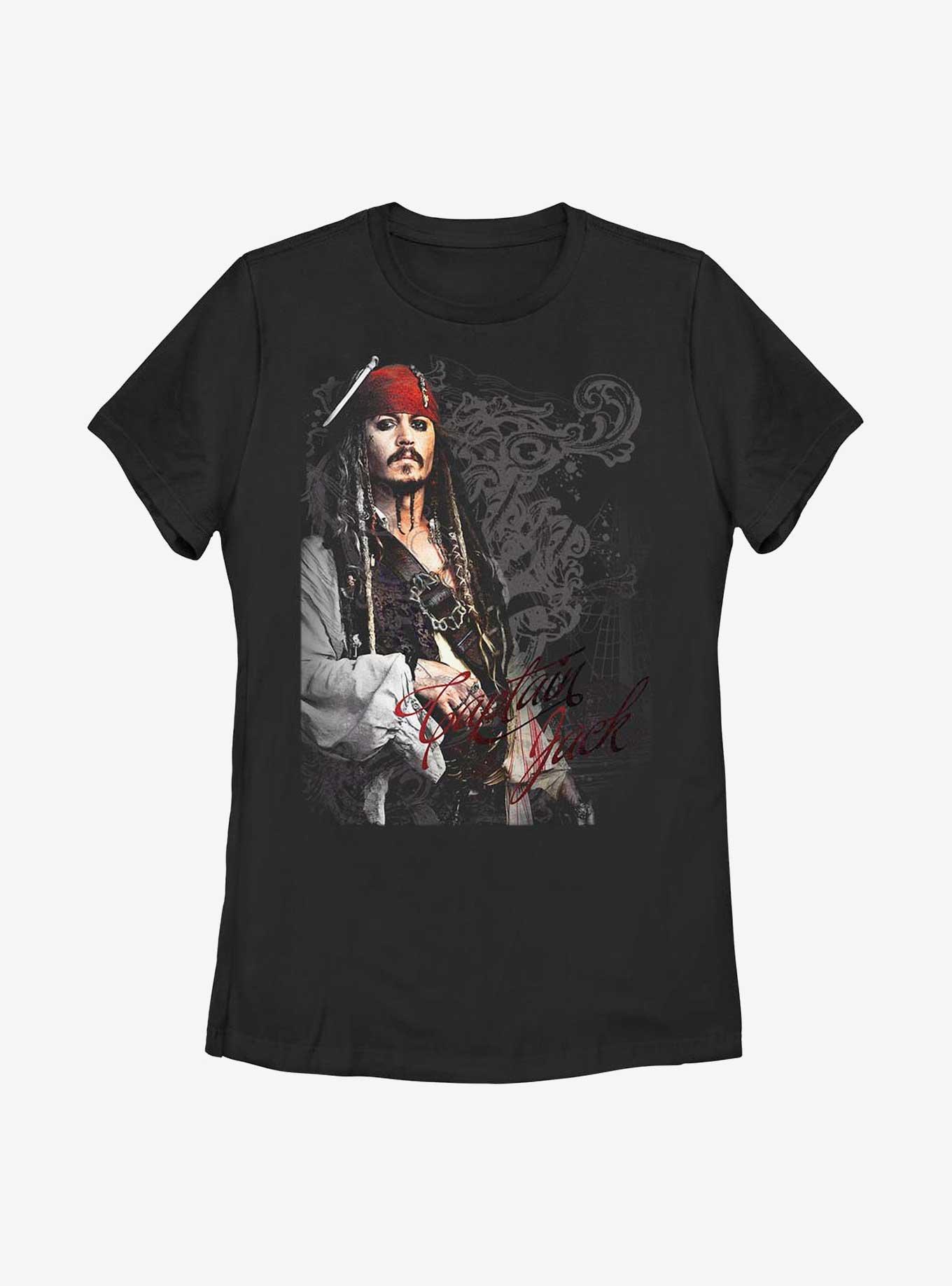 Disney Pirates of the Caribbean Ornate Captain Jack Womens T-Shirt, , hi-res