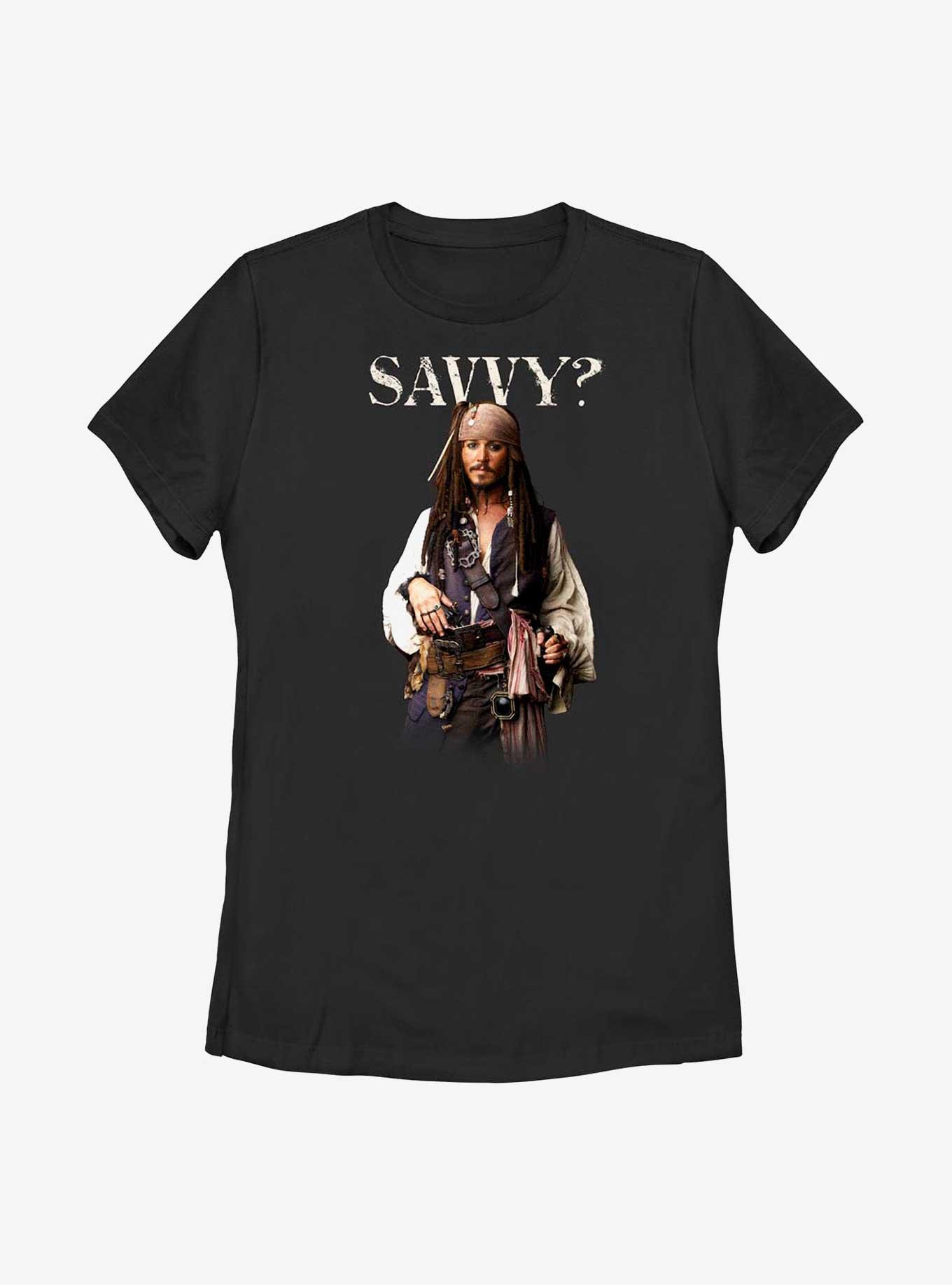 Disney Pirates of the Caribbean Savy Womens T-Shirt, BLACK, hi-res