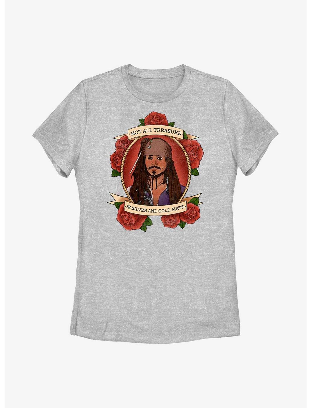 Disney Pirates of the Caribbean Silver And Gold Mate Womens T-Shirt, ATH HTR, hi-res