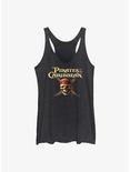 Disney Pirates of the Caribbean Skull Cross Womens Tank Top, BLK HTR, hi-res