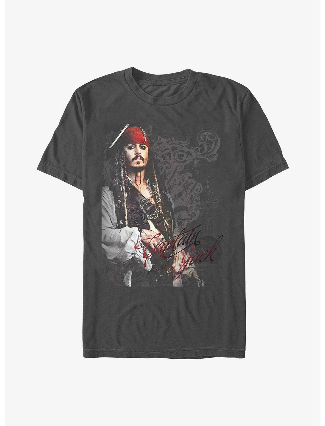 Disney Pirates of the Caribbean Ornate Captain Jack T-Shirt, CHARCOAL, hi-res