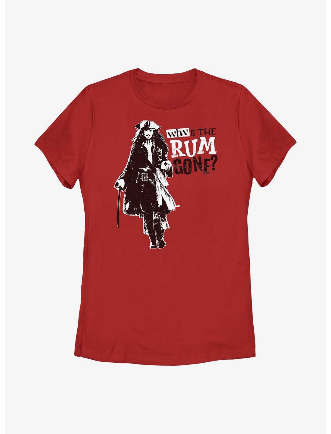 Disney Pirates of the Caribbean Why Is The Rum Gone Womens T-Shirt, RED, hi-res