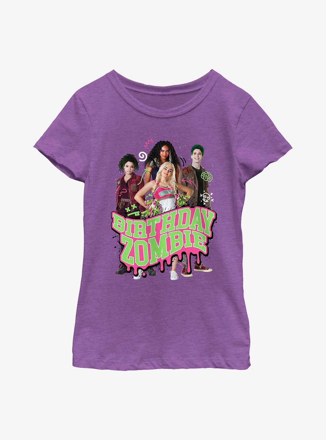 Disney Zombies Birthday Group Youth Girls T-Shirt, , hi-res