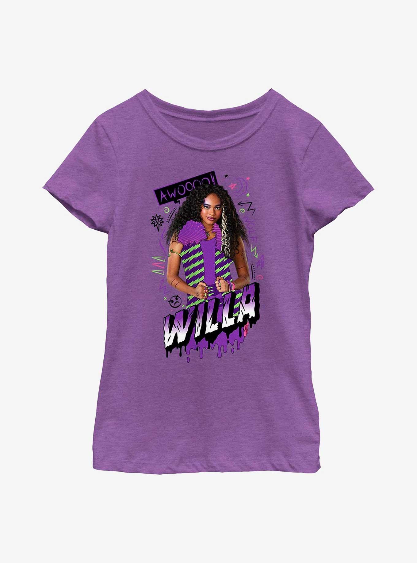 Disney Zombies Willa Wolf Youth Girls T-Shirt, PURPLE BERRY, hi-res
