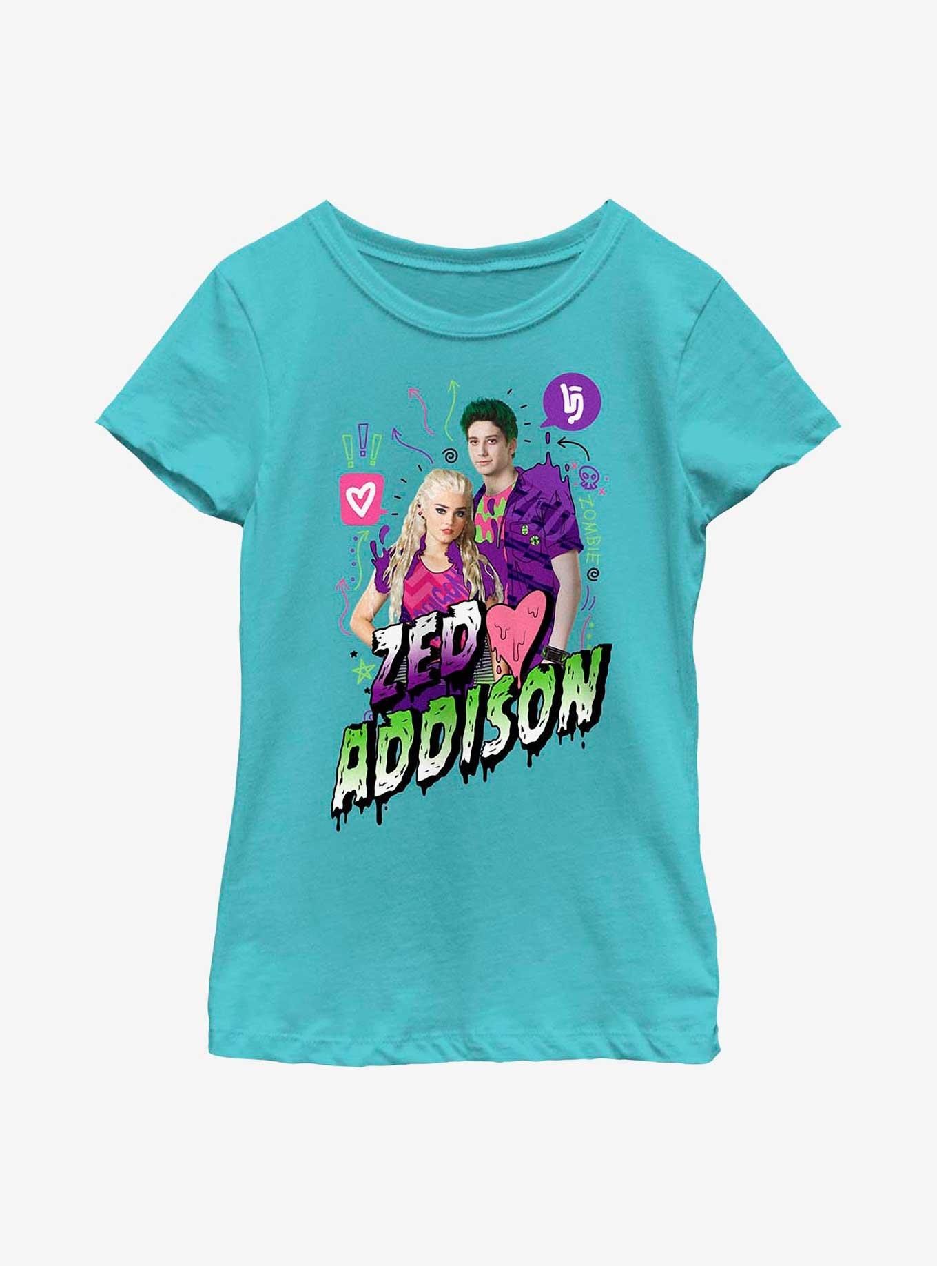 Disney Zombies Zedisson Youth Girls T-Shirt, TAHI BLUE, hi-res