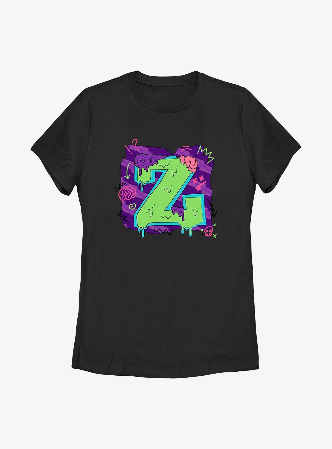 Disney Zombies Seabrook Football Letter Womens T-Shirt, BLACK, hi-res