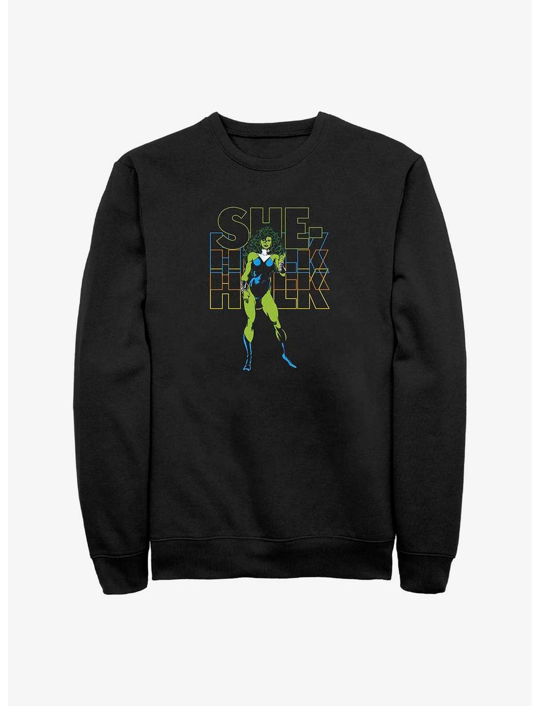 Marvel She-Hulk Name Stack Sweatshirt, BLACK, hi-res