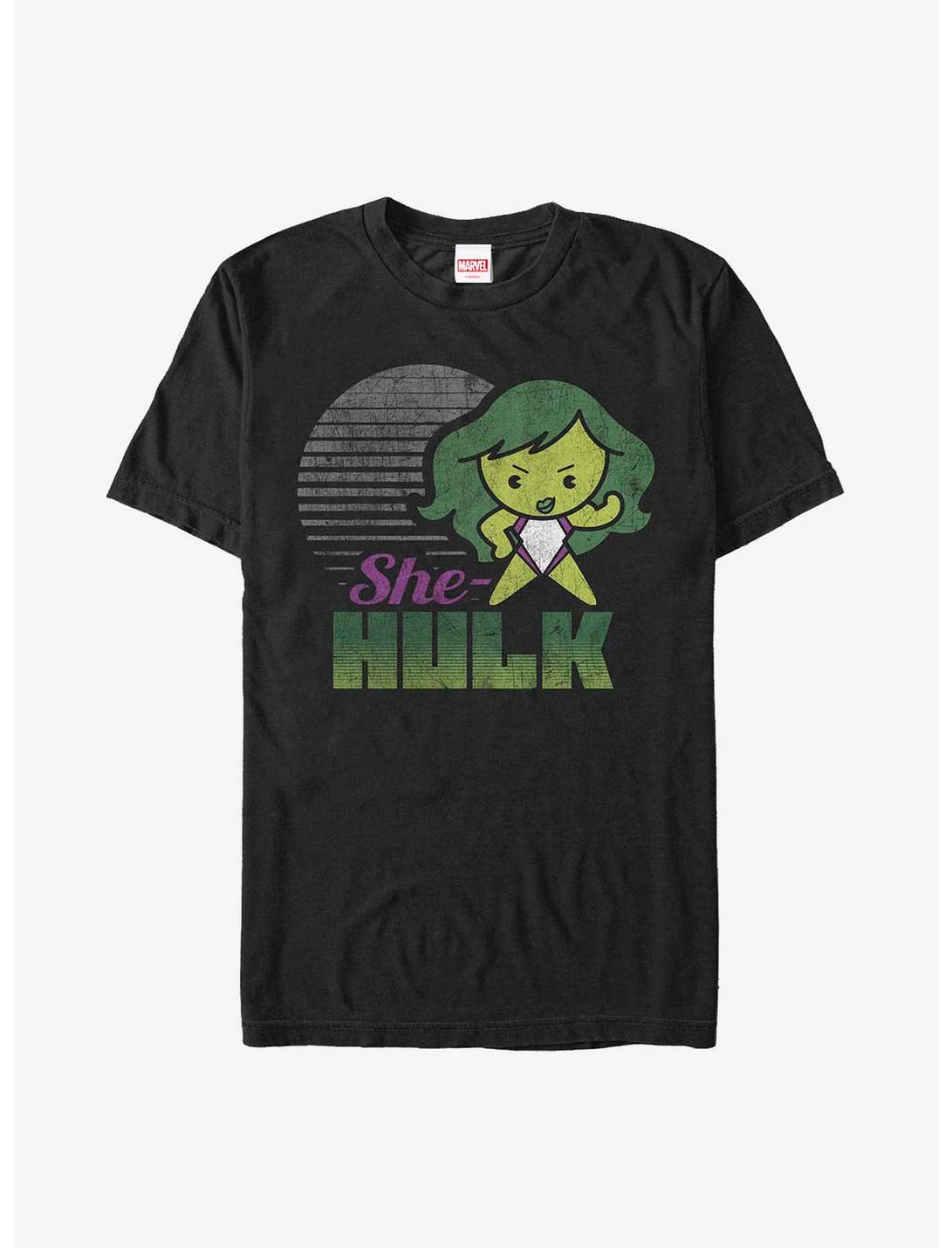 Marvel She-Hulk Kawaii T-Shirt, BLACK, hi-res
