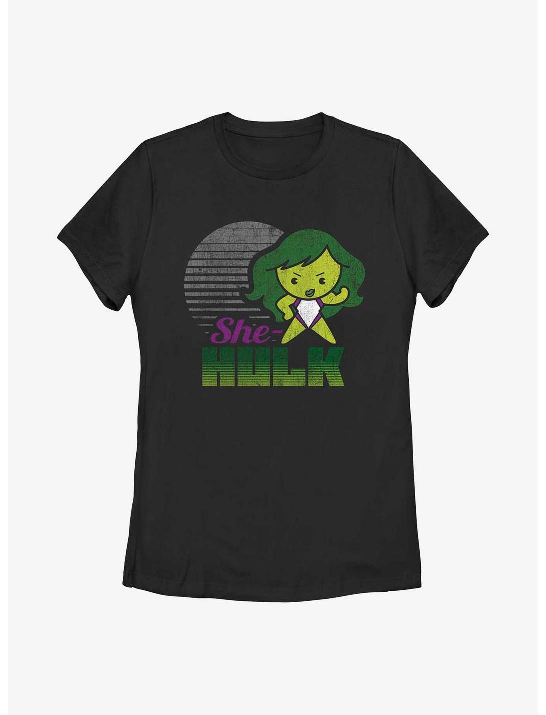 Marvel She-Hulk Kawaii Womens T-Shirt, BLACK, hi-res
