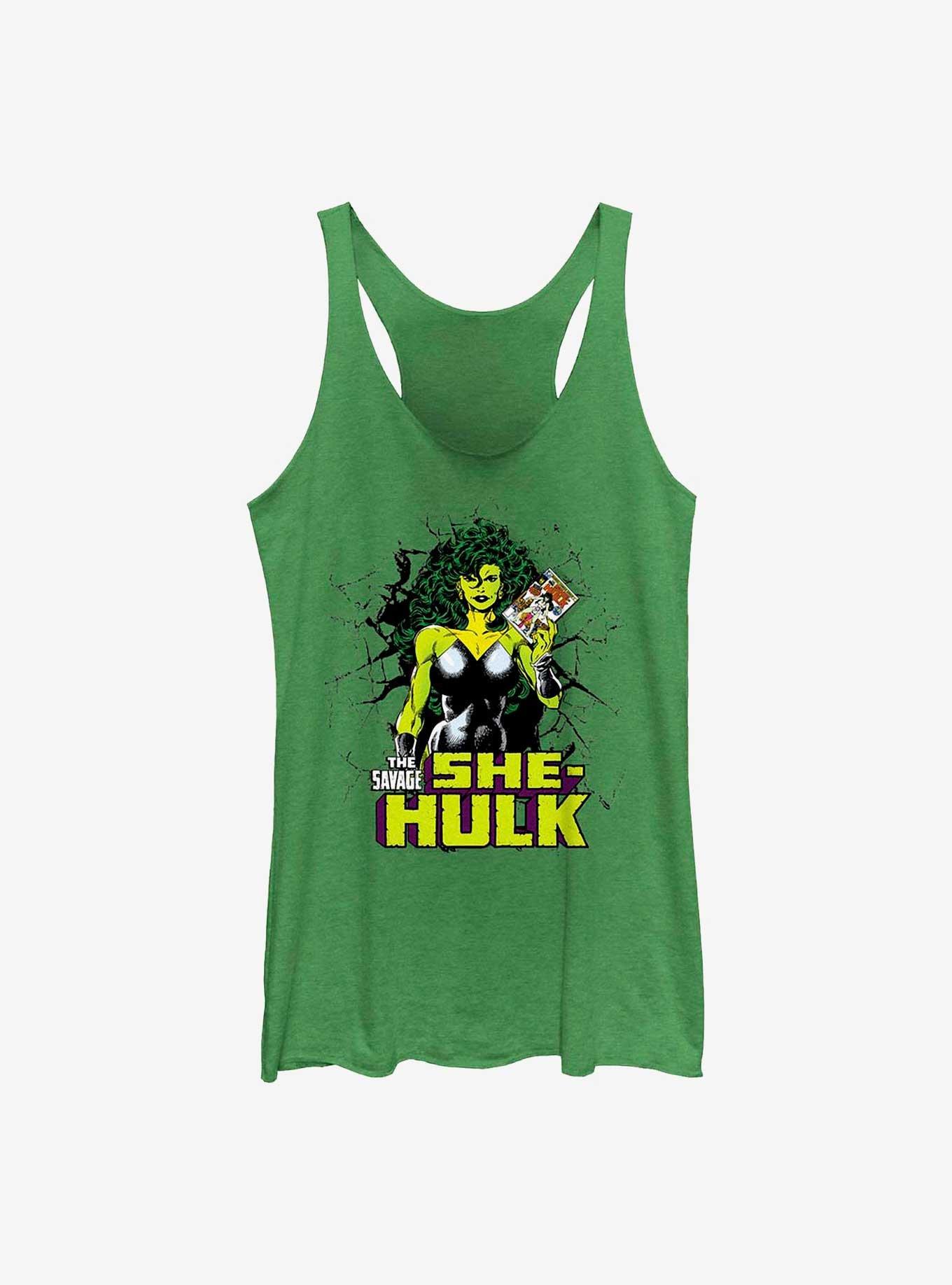 Marvel She-Hulk Holding Comic Womens Tank Top, , hi-res