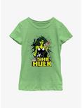 Marvel She-Hulk Holding Comic Youth Girls T-Shirt, GRN APPLE, hi-res