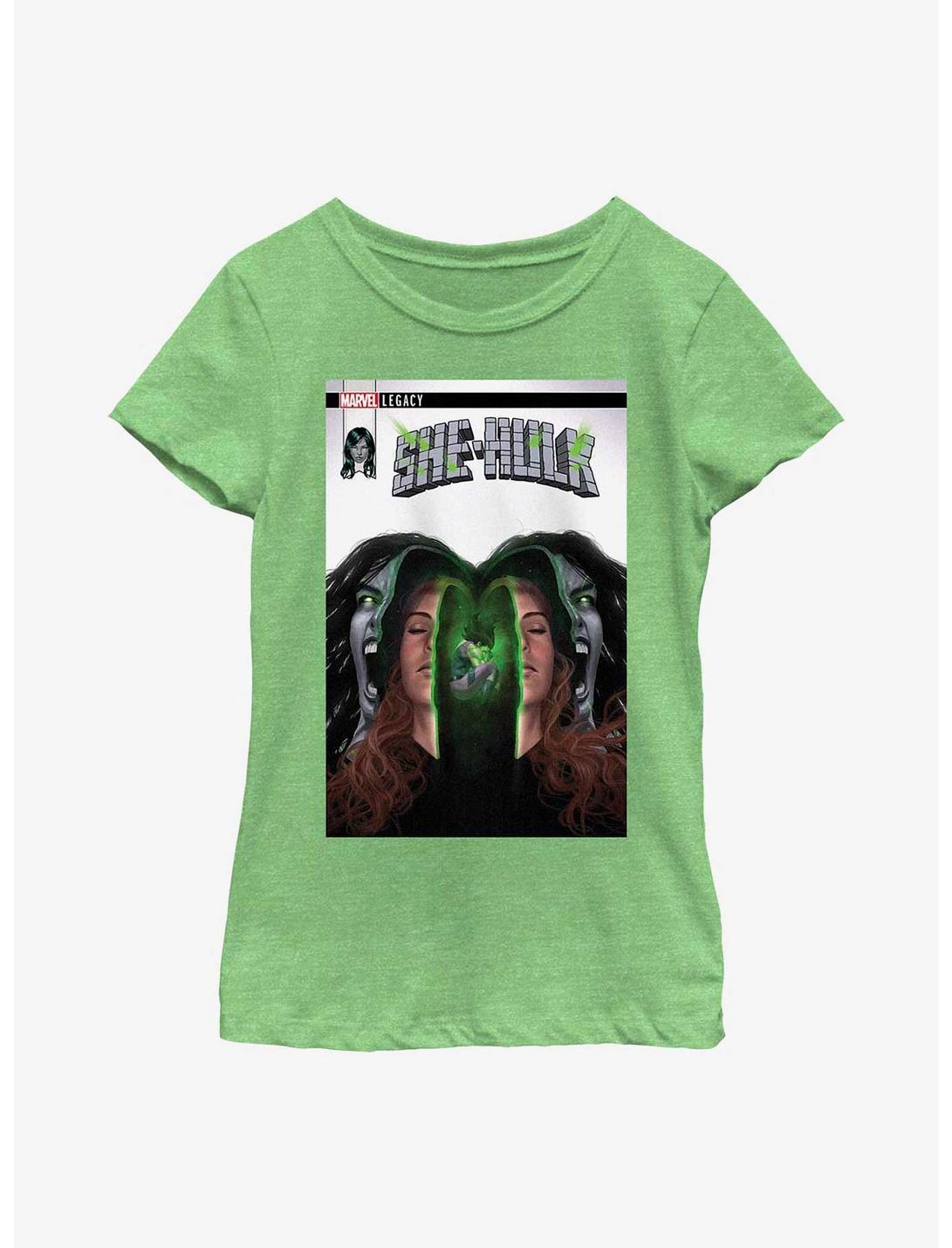 Marvel She-Hulk Inner Hulk Legacy Comic Youth Girls T-Shirt, GRN APPLE, hi-res