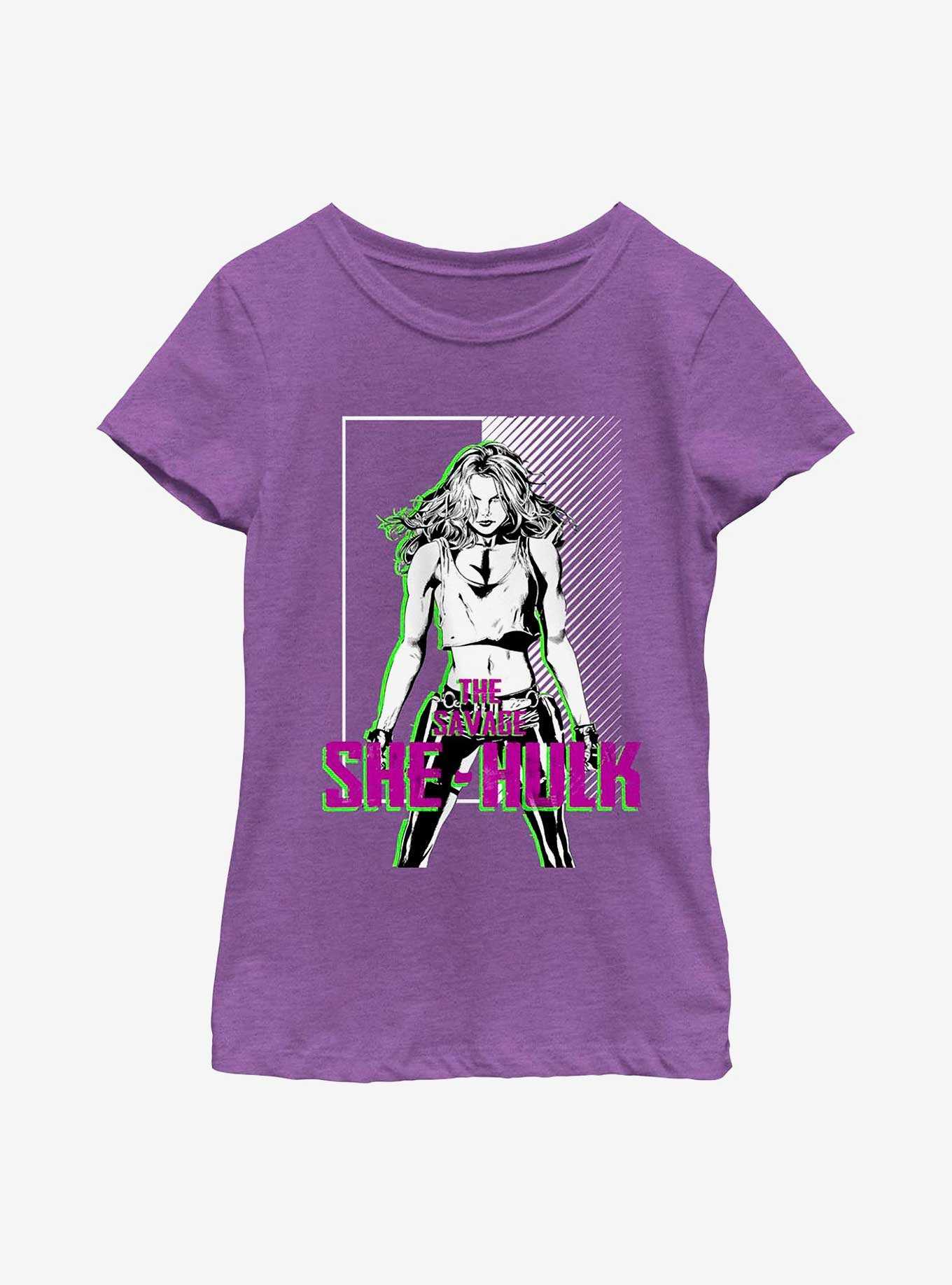 Marvel She-Hulk Savage Youth Girls T-Shirt, , hi-res
