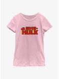 Marvel She-Hulk Logo Youth Girls T-Shirt, PINK, hi-res