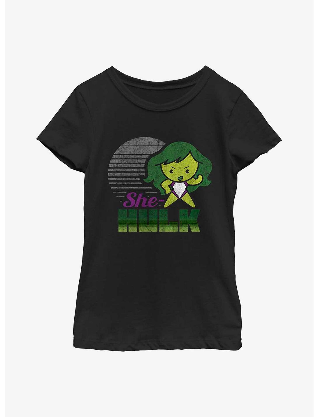 Marvel She-Hulk Kawaii Youth Girls T-Shirt, BLACK, hi-res