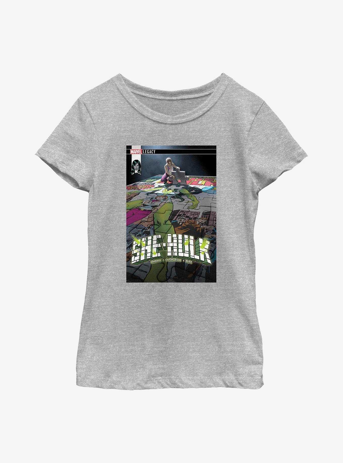 Marvel She-Hulk Legacy Puzzle Comic Youth Girls T-Shirt, , hi-res