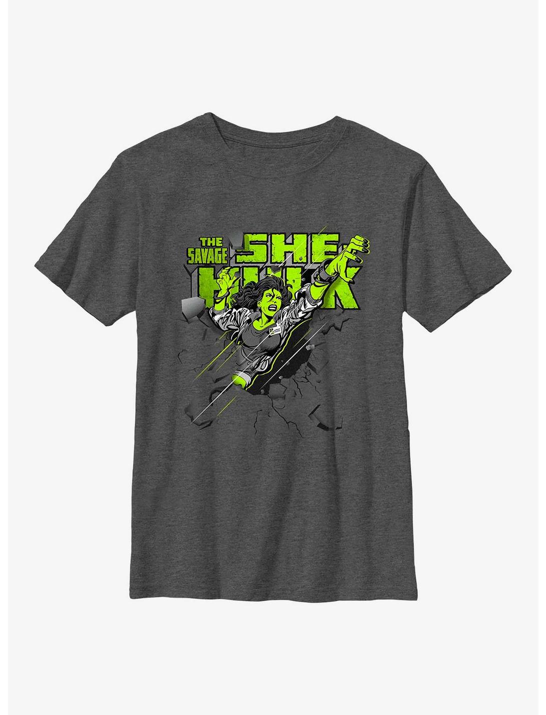 Marvel She-Hulk Breakthrough Youth T-Shirt, CHAR HTR, hi-res