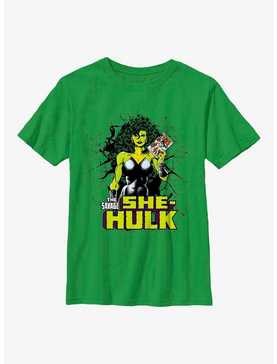 Marvel She-Hulk Holding Comic Youth T-Shirt, , hi-res