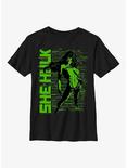 Marvel She-Hulk Green Sensation Youth T-Shirt, BLACK, hi-res